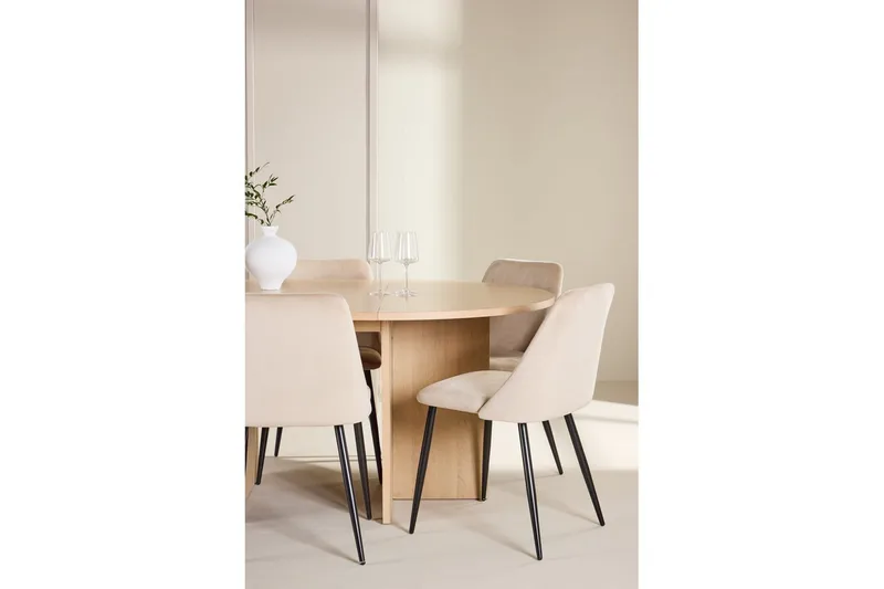 Ruokaryhmä Strada Pyöreä 120/170 cm Night-tuoleilla 6 kpl - 6 kpl - Huonekalut - Pöytä & ruokailuryhmä - Ruokailuryhmä