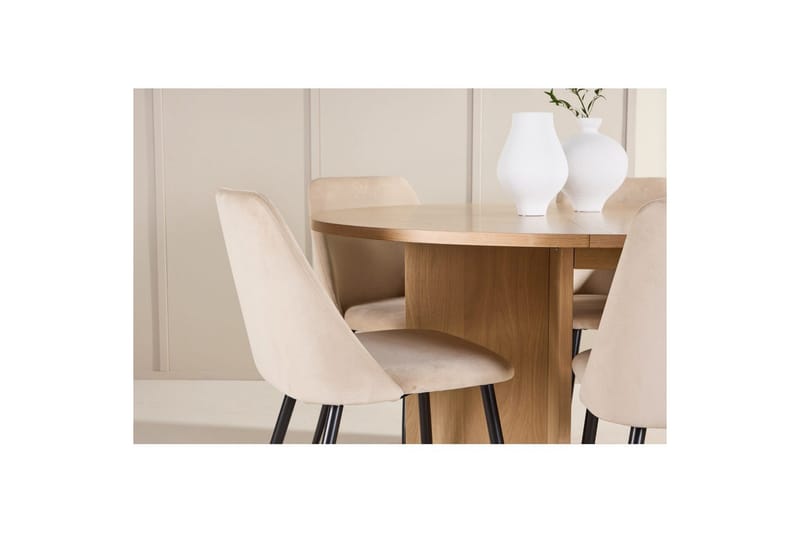 Ruokaryhmä Strada Pyöreä 120/170 cm Night-tuoleilla 6 kpl - 6 kpl - Huonekalut - Pöytä & ruokailuryhmä - Ruokailuryhmä