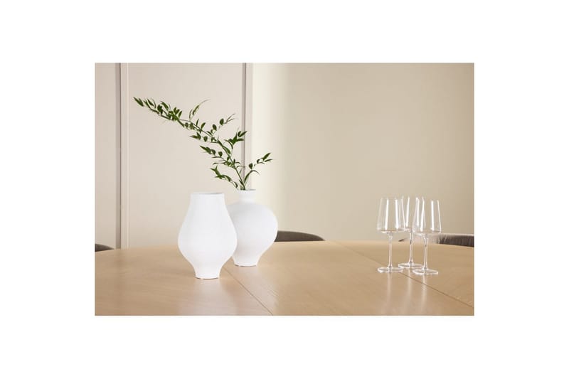 Ruokaryhmä Strada Pyöreä 120/170 cm Valkoinen Edina-tuoleilla 6 kpl, Musta / Ruskea - 6 kpl, Musta / Ruskea - Huonekalut - Pöytä & ruokailuryhmä - Ruokailuryhmä