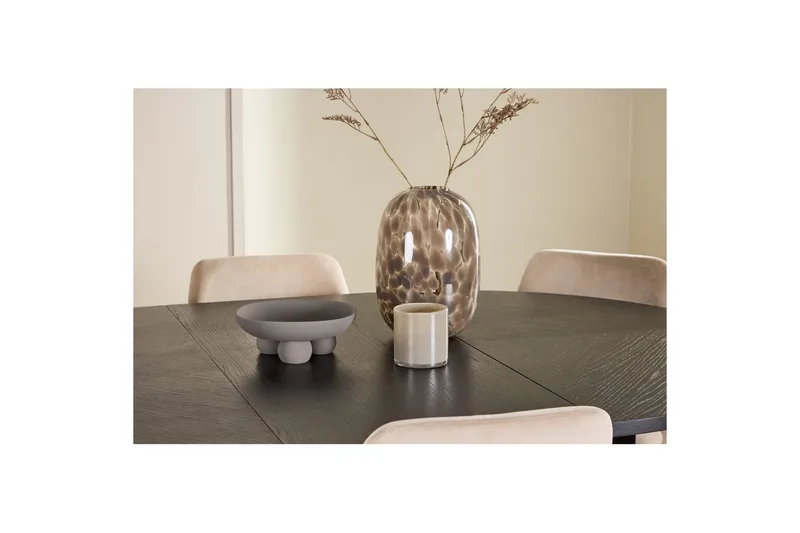 Ruokaryhmä Strada Pyöreä 120/170 cm Musta Night-tuoleilla 6 kpl - 6 kpl - Huonekalut - Pöytä & ruokailuryhmä - Ruokailuryhmä