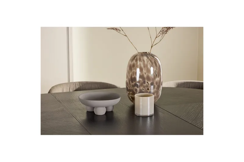 Ruokaryhmä Strada Pyöreä 120/170 cm Musta Edina-tuoleilla 6 kpl, Musta / Ruskea - 6 kpl, Musta / Ruskea - Huonekalut - Pöytä & ruokailuryhmä - Ruokailuryhmä