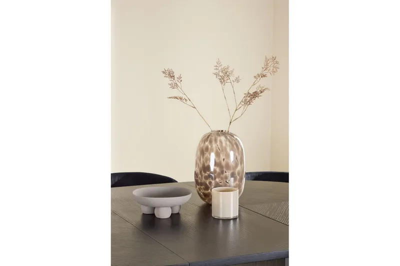 Ruokaryhmä Strada Pyöreä 120/170 cm Musta Edina-tuoleilla 6 kpl, Musta - 6 kpl, Musta - Huonekalut - Pöytä & ruokailuryhmä - Ruokailuryhmä