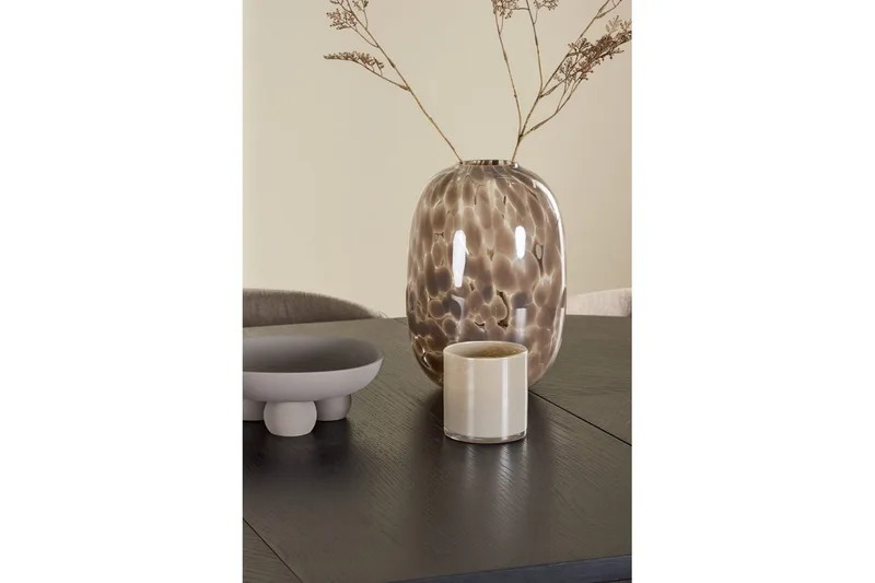 Ruokaryhmä Strada Pyöreä 120/170 cm Musta Edina-tuoleilla 6 kpl, Musta / Ruskea - 6 kpl, Musta / Ruskea - Huonekalut - Pöytä & ruokailuryhmä - Ruokailuryhmä