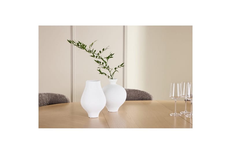 Ruokaryhmä Strada Pyöreä 120/170 cm Valkoinen Astoria-tuoleilla 6 kpl, Ruskea - 6 kpl, Ruskea - Huonekalut - Pöytä & ruokailuryhmä - Ruokailuryhmä