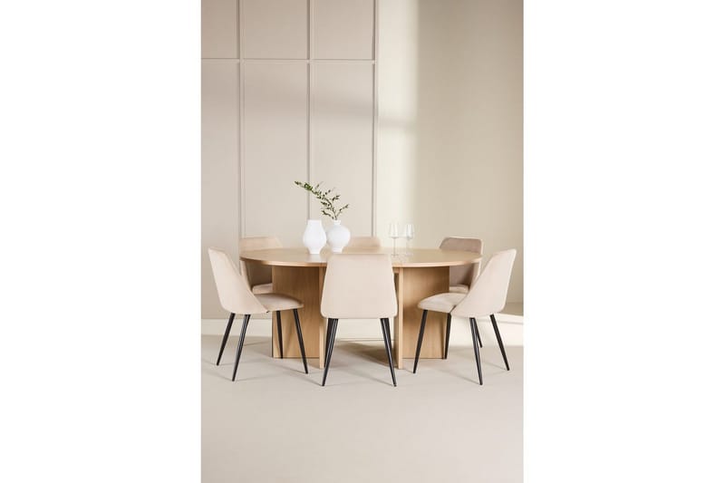 Ruokaryhmä Strada Pyöreä 120/170 cm Night-tuoleilla 6 kpl - 6 kpl - Huonekalut - Pöytä & ruokailuryhmä - Ruokailuryhmä