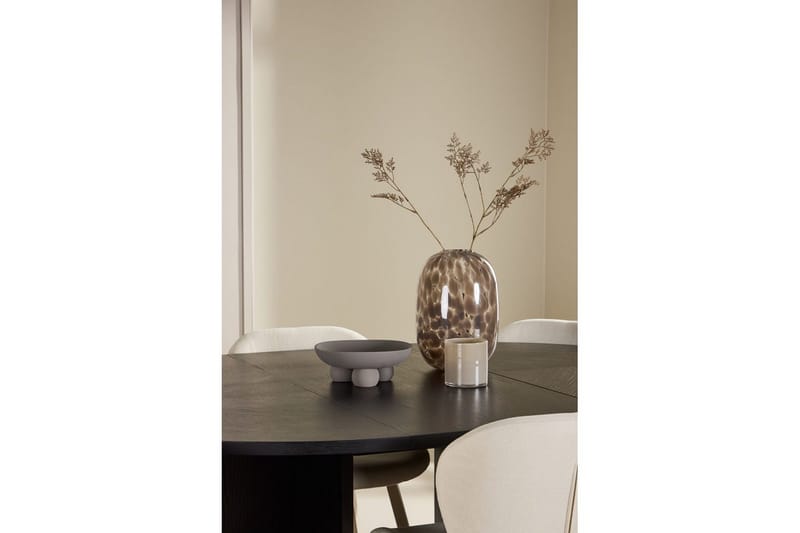 Ruokaryhmä Strada Pyöreä 120/170 cm Musta Lilja-tuoleilla 6 kpl - 6 kpl - Huonekalut - Pöytä & ruokailuryhmä - Ruokailuryhmä