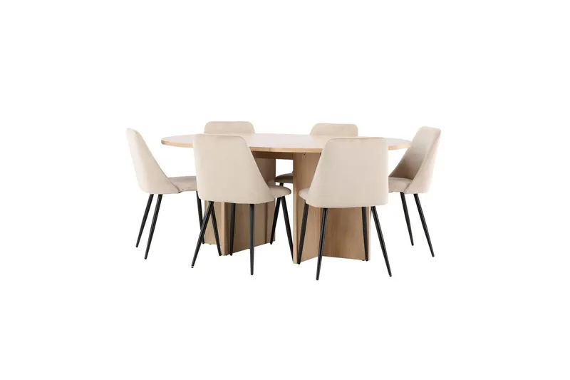 Ruokaryhmä Strada Pyöreä 120/170 cm Night-tuoleilla 6 kpl - 6 kpl - Huonekalut - Pöytä & ruokailuryhmä - Ruokailuryhmä