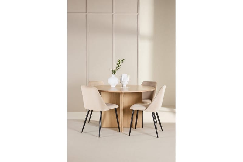 Ruokaryhmä Strada Pyöreä 120/170 cm Night-tuoleilla 4 kpl - 4 kpl - Huonekalut - Pöytä & ruokailuryhmä - Ruokailuryhmä