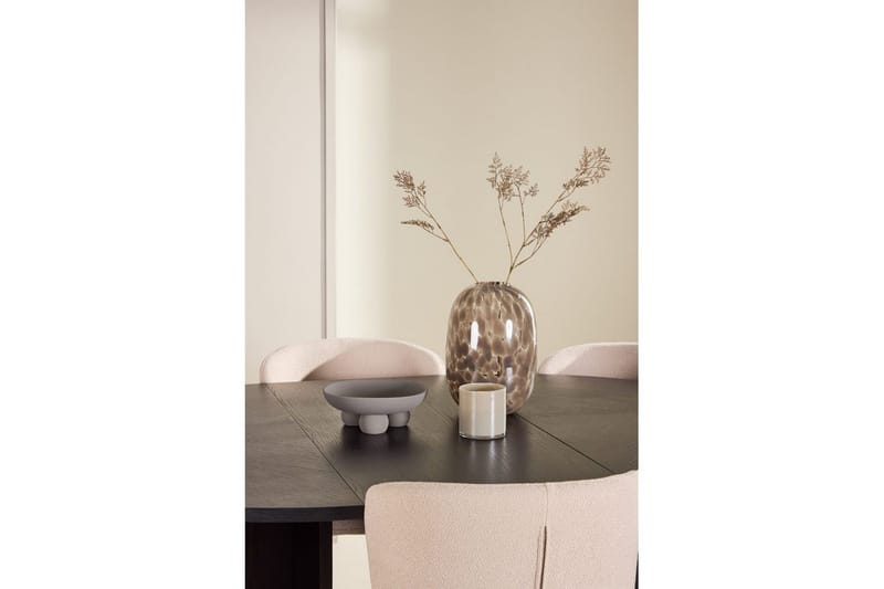 Ruokaryhmä Strada Pyöreä 120/170 cm Musta Astoria-tuoleilla 6 kpl, Beige - 6 kpl, Beige - Huonekalut - Pöytä & ruokailuryhmä - Ruokailuryhmä