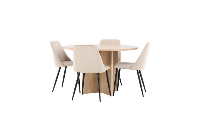 Ruokaryhmä Strada Pyöreä 120/170 cm Night-tuoleilla 4 kpl - 4 kpl - Huonekalut - Pöytä & ruokailuryhmä - Ruokailuryhmä