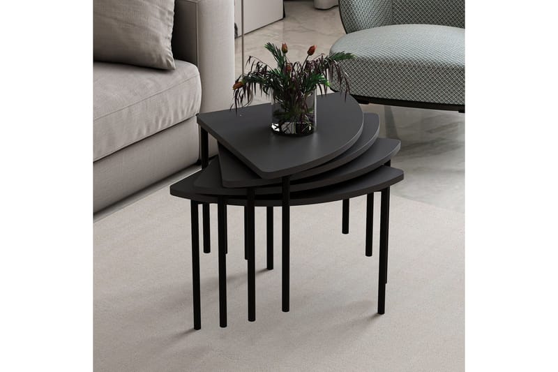 Rusele Sohvapöytä 90 cm - Antrasiitti - Huonekalut - Pöytä & ruokailuryhmä - Apupöytä & sivupöytä - Sarjapöytä