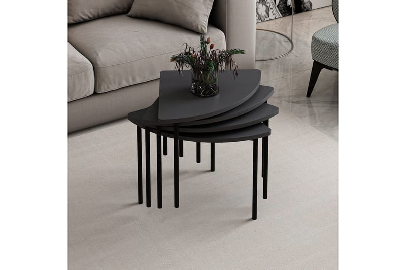 Rusele Sohvapöytä 90 cm - Antrasiitti - Huonekalut - Pöytä & ruokailuryhmä - Apupöytä & sivupöytä - Sarjapöytä