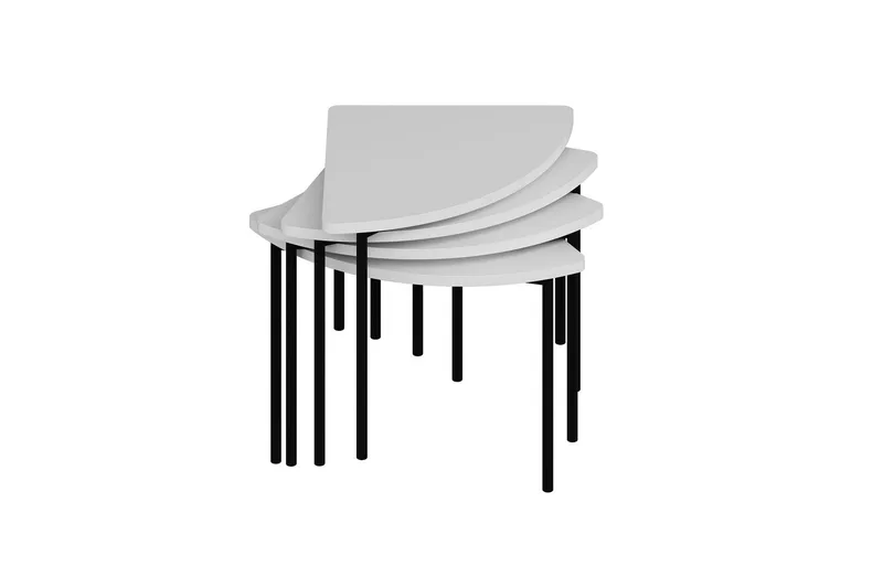 Rusele Sohvapöytä 90 cm - Valkoinen - Huonekalut - Pöytä & ruokailuryhmä - Apupöytä & sivupöytä - Sarjapöytä