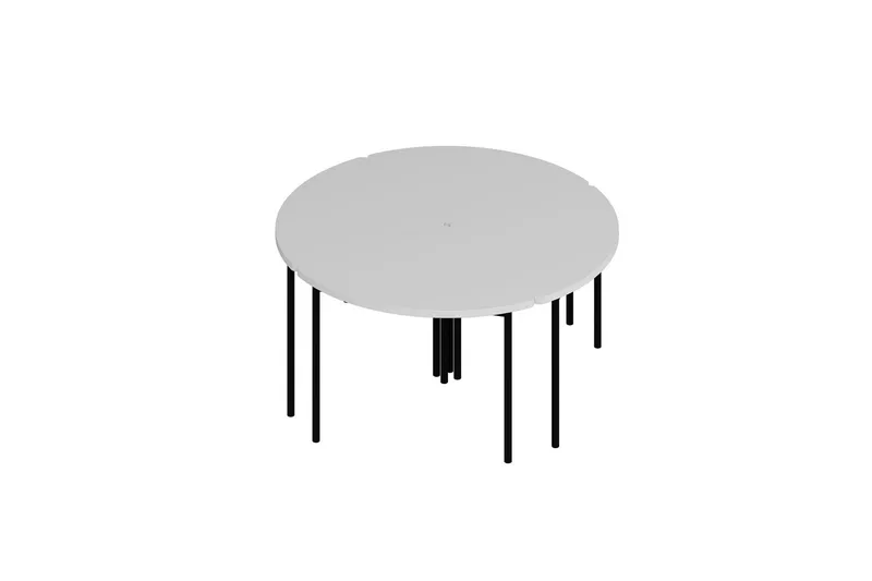 Rusele Sohvapöytä 90 cm, Valkoinen