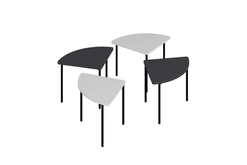 Rusele Sohvapöytä 90 cm - Valkoinen/Antrasiitti - Huonekalut - Pöytä & ruokailuryhmä - Apupöytä & sivupöytä - Sarjapöytä