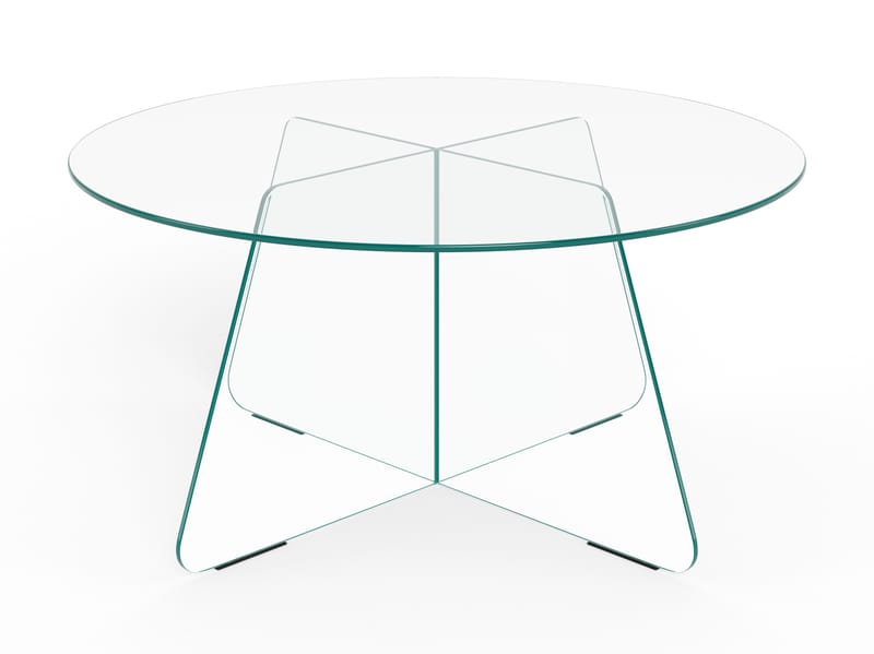 Ryvos-sohvapöytä lasia 80 cm pyöreä - Kristallinkirkas - Huonekalut - Pöytä & ruokailuryhmä - Sohvapöytä