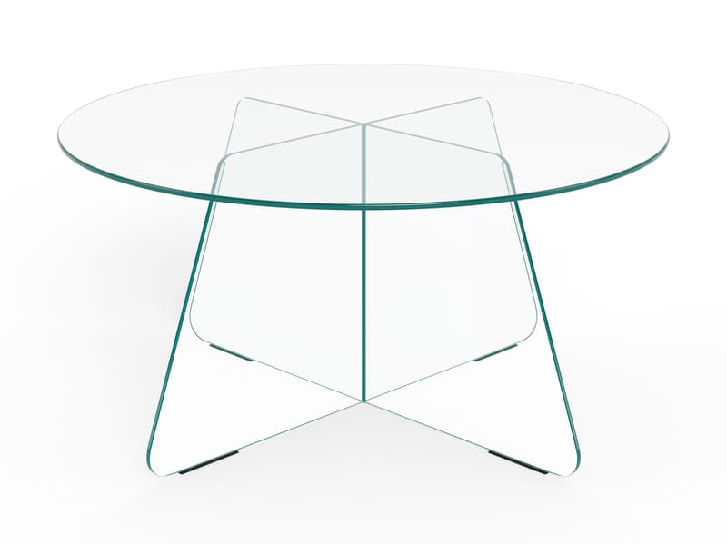 Ryvos-sohvapöytä lasia 80 cm pyöreä - Kristallinkirkas - Huonekalut - Pöytä & ruokailuryhmä - Sohvapöytä