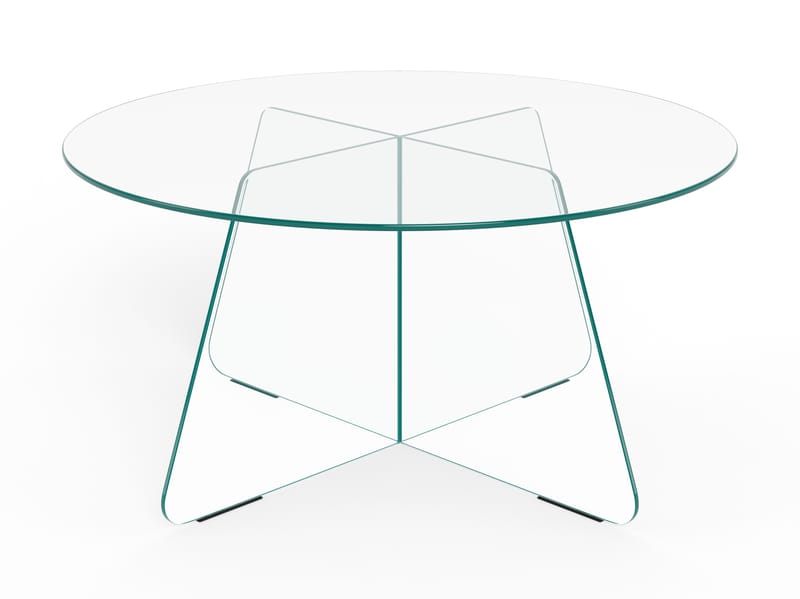 Ryvos-sohvapöytä lasia 80 cm pyöreä - Kristallinkirkas - Huonekalut - Pöytä & ruokailuryhmä - Sohvapöytä