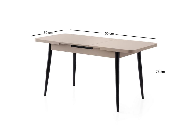 Saidie Ruokapöytä 120 cm Suorakulmainen - Ruskea - Huonekalut - Pöytä & ruokailuryhmä - Ruokapöydät & keittiön pöydät