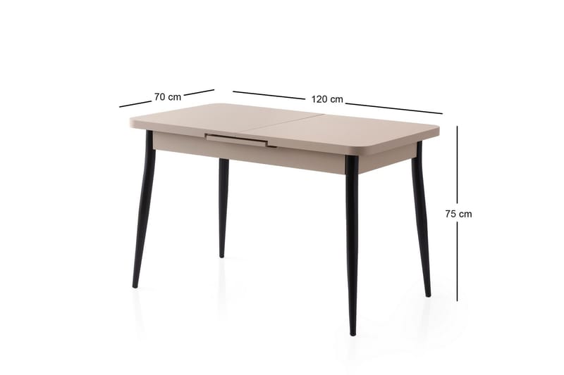 Saidie Ruokapöytä 120 cm Suorakulmainen - Ruskea - Huonekalut - Pöytä & ruokailuryhmä - Ruokapöydät & keittiön pöydät