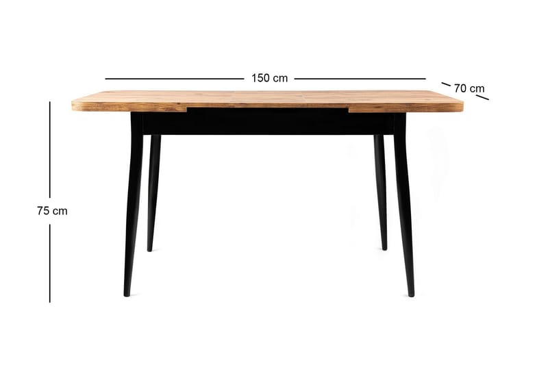 Saidie Ruokapöytä 120 cm Suorakulmainen - Ruskea - Huonekalut - Pöytä & ruokailuryhmä - Ruokapöydät & keittiön pöydät