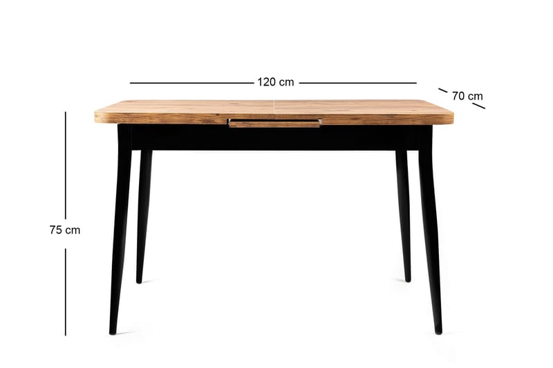 Saidie Ruokapöytä 120 cm Suorakulmainen - Ruskea - Huonekalut - Pöytä & ruokailuryhmä - Ruokapöydät & keittiön pöydät