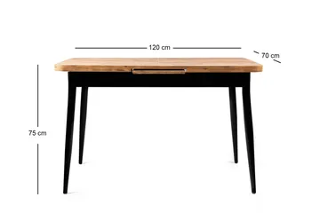 Saidie Ruokapöytä 120 cm Suorakulmainen - Ruskea - Huonekalut - Pöytä & ruokailuryhmä - Ruokapöydät & keittiön pöydät