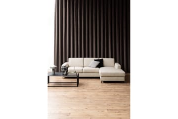 Saklani 120x60 cm suorakaiteen muotoinen sohvapöytä metallirunko ja lasilevy - Musta - Huonekalut - Pöytä & ruokailuryhmä - Marmoripöydät
