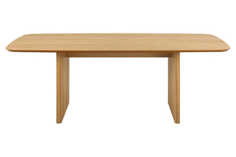 Saku suuri suorakulmainen ruokapöytä 220 cm puu- ja tammijäljitelmäpinnalla - Beige - Huonekalut - Pöytä & ruokailuryhmä - Ruokapöydät & keittiön pöydät
