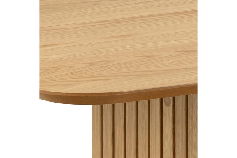 Saku suuri suorakulmainen ruokapöytä 220 cm puu- ja tammijäljitelmäpinnalla - Beige - Huonekalut - Pöytä & ruokailuryhmä - Ruokapöydät & keittiön pöydät