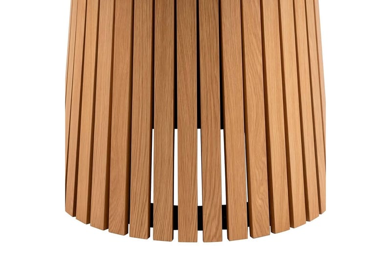 Saku pyöreä ruokapöytä 120 cm puu- ja tammijäljitelmällä - Beige - Huonekalut - Pöytä & ruokailuryhmä - Ruokapöydät & keittiön pöydät
