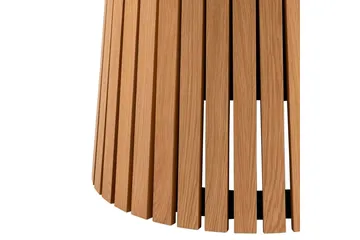 Saku pyöreä ruokapöytä 120 cm puu- ja tammijäljitelmällä - Beige - Huonekalut - Pöytä & ruokailuryhmä - Ruokapöydät & keittiön pöydät
