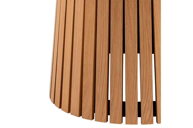 Saku pyöreä ruokapöytä 120 cm puu- ja tammijäljitelmällä - Beige - Huonekalut - Pöytä & ruokailuryhmä - Ruokapöydät & keittiön pöydät