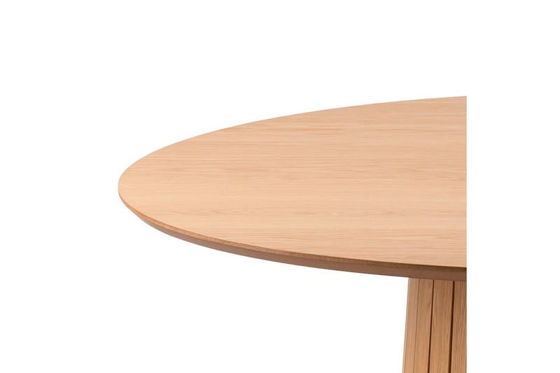 Saku pyöreä ruokapöytä 120 cm puu- ja tammijäljitelmällä - Beige - Huonekalut - Pöytä & ruokailuryhmä - Ruokapöydät & keittiön pöydät