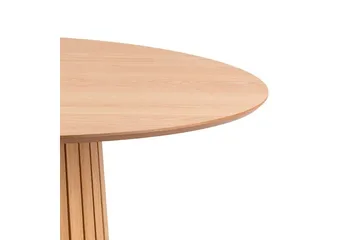 Saku pyöreä ruokapöytä 120 cm puu- ja tammijäljitelmällä - Beige - Huonekalut - Pöytä & ruokailuryhmä - Ruokapöydät & keittiön pöydät
