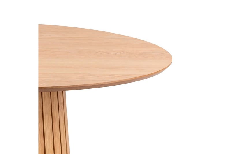 Saku pyöreä ruokapöytä 120 cm puu- ja tammijäljitelmällä - Beige - Huonekalut - Pöytä & ruokailuryhmä - Ruokapöydät & keittiön pöydät