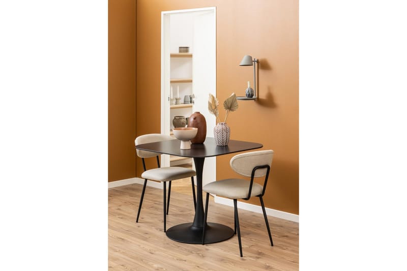 Salm Ruokapöytä 90 cm Neliö - Musta - Huonekalut - Pöytä & ruokailuryhmä - Ruokapöydät & keittiön pöydät