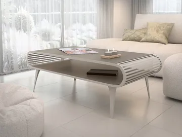 Salvaris Sohvapöytä 120 cm - Beige, vaaleanruskea taso - Huonekalut - Pöytä & ruokailuryhmä - Sohvapöytä - Sohvapöytä säilytystilalla