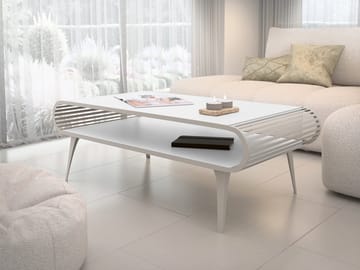 Salvaris Sohvapöytä 120 cm - Beige, valkoinen taso - Huonekalut - Pöytä & ruokailuryhmä - Sohvapöytä - Sohvapöytä säilytystilalla