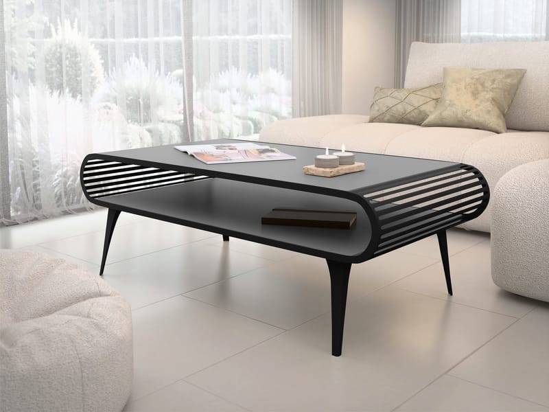 Salvaris Sohvapöytä 120 cm - Musta, harmaa taso - Huonekalut - Pöytä & ruokailuryhmä - Sohvapöytä