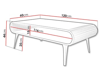 Salvaris Sohvapöytä 120 cm - Musta, valkoinen marmorikuosi - Huonekalut - Pöytä & ruokailuryhmä - Sohvapöytä - Sohvapöytä säilytystilalla