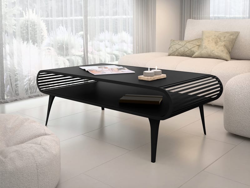 Salvaris Sohvapöytä 120 cm - musta - Huonekalut - Pöytä & ruokailuryhmä - Sohvapöytä