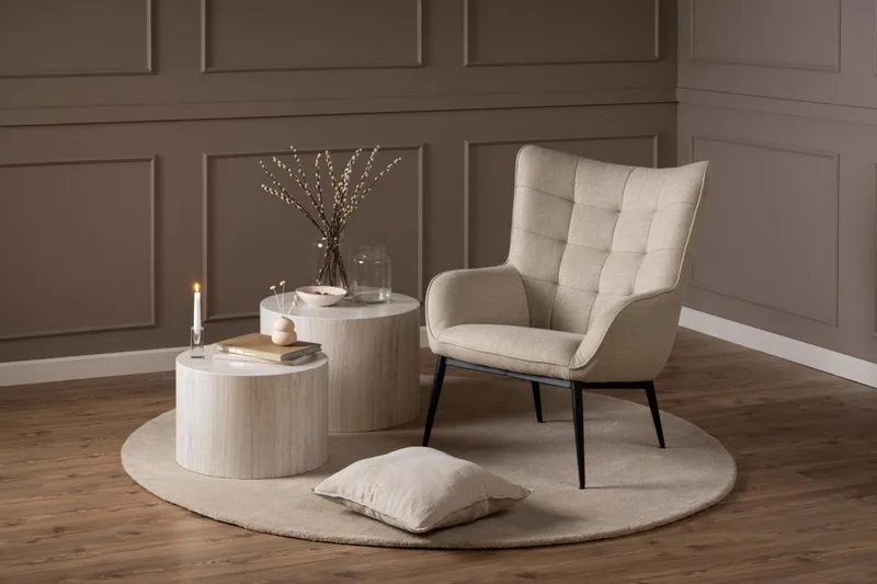 Samon Sohvapöytä 58 cm - Beige - Huonekalut - Pöytä & ruokailuryhmä - Apupöytä & sivupöytä - Sarjapöytä