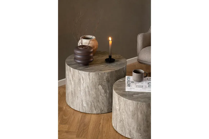 Samon Sohvapöytä 58 cm - Harmaa - Huonekalut - Pöytä & ruokailuryhmä - Apupöytä & sivupöytä - Sarjapöytä