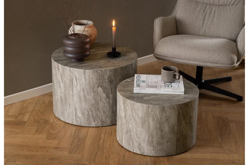 Samon Sohvapöytä 58 cm - Harmaa - Huonekalut - Pöytä & ruokailuryhmä - Apupöytä & sivupöytä - Sarjapöytä