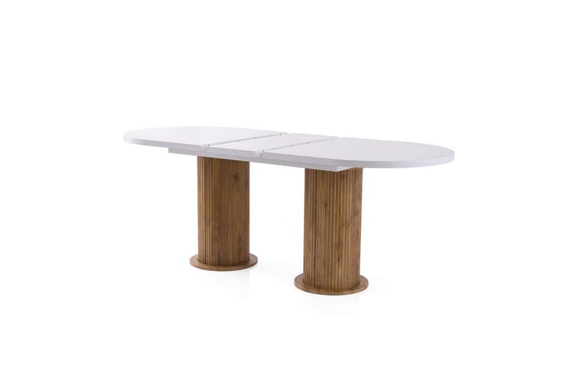 Samtens Ruokapöytä 180 cm Soikea - Valkoinen - Huonekalut - Pöytä & ruokailuryhmä - Ruokapöydät & keittiön pöydät