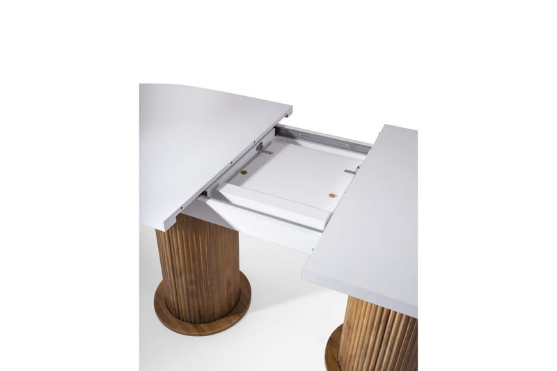 Samtens Ruokapöytä 180 cm Soikea - Valkoinen - Huonekalut - Pöytä & ruokailuryhmä - Ruokapöydät & keittiön pöydät