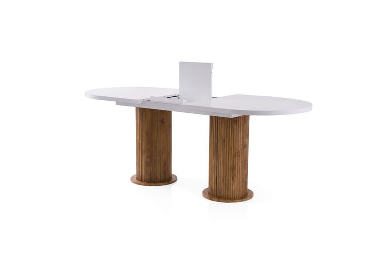 Samtens Ruokapöytä 180 cm Soikea - Valkoinen - Huonekalut - Pöytä & ruokailuryhmä - Ruokapöydät & keittiön pöydät