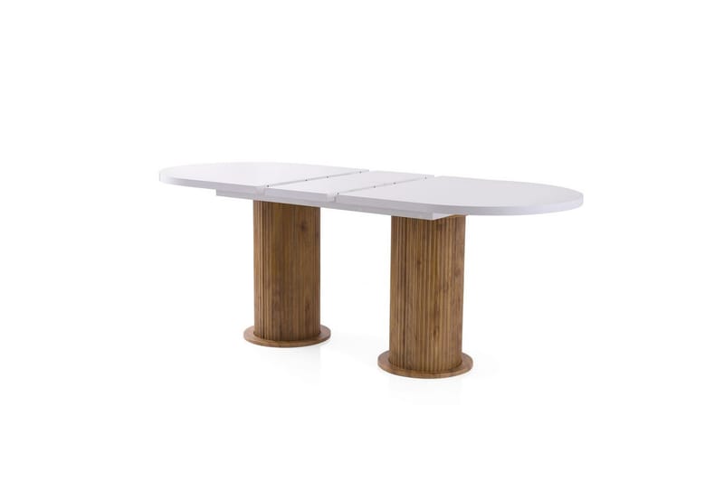 Samtens Ruokapöytä 180 cm Soikea - Valkoinen - Huonekalut - Pöytä & ruokailuryhmä - Ruokapöydät & keittiön pöydät