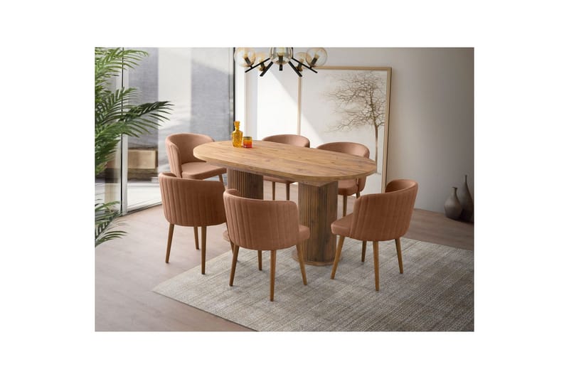 Samtens Ruokapöytä 180 cm Suorakulmainen - Pähkinä - Huonekalut - Pöytä & ruokailuryhmä - Ruokapöydät & keittiön pöydät